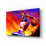 Devin Booker: Rise of the Flames Glass Wall Art || Designer Collection