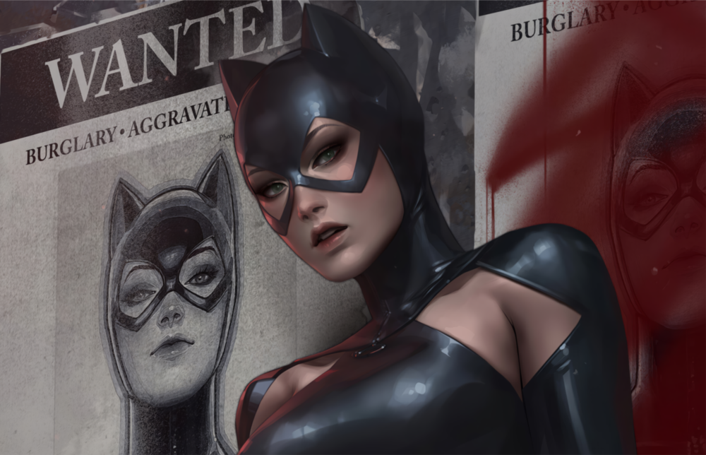 Cat Woman Glass Wall Art