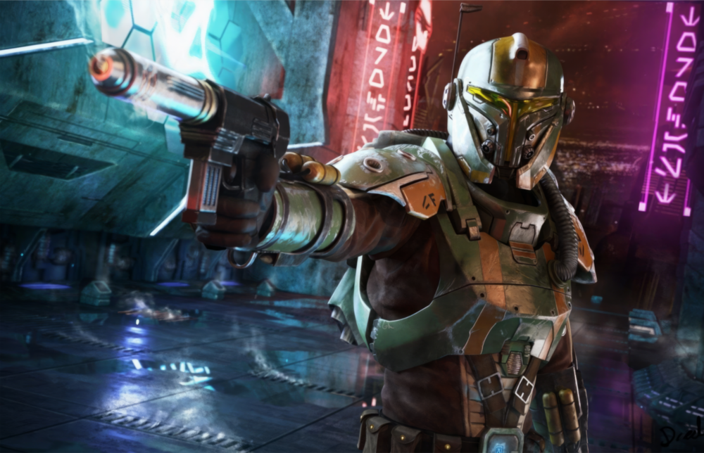 Mandalorian - Old Republic Glass Wall Art