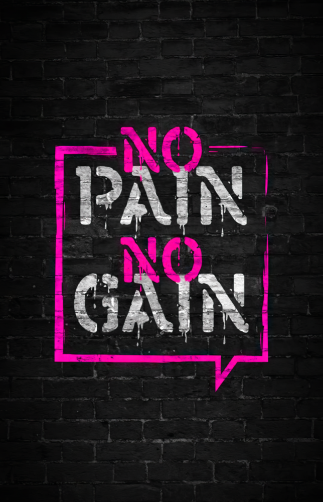 No Pain No Gain Glass Wall Art