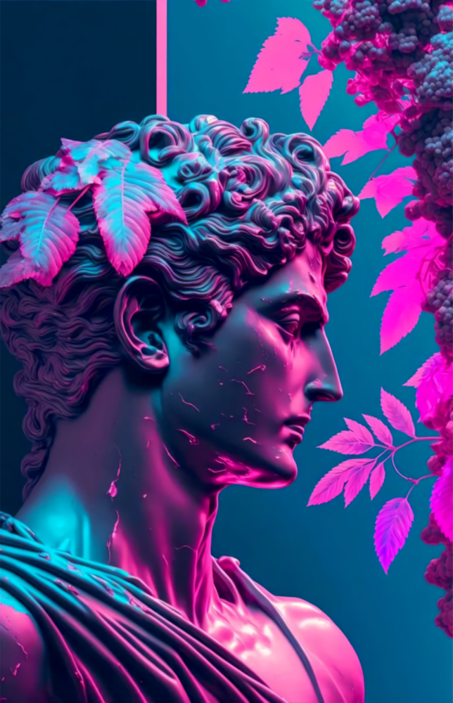 Thinking Sculpture Glass Wall Art