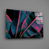 Neon Banana Leaf Glass Wall Art