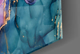 Ethereal Purple Swirls Glass Wall Art