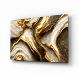 Golden Marble Glass Wall Art.