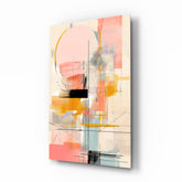 Abstract Harmony in Pastels Glass Wall Art