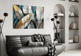 Elegant Banana Leaf Glass Wall Art