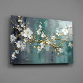 Elegant Blossoms on Glass Wall Art