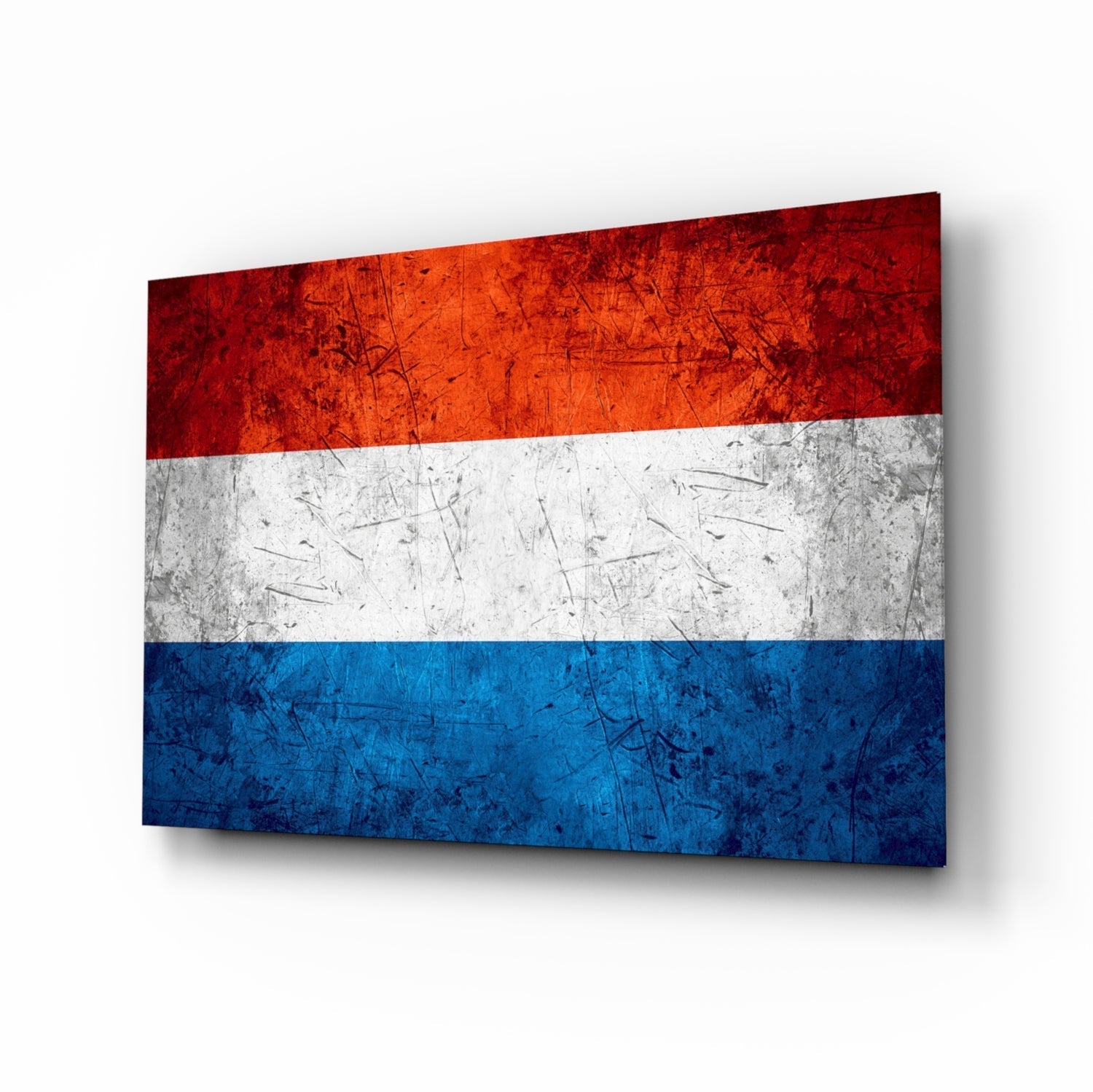 Flag of The Netherlands Glass Wall Art.