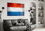 Flag of The Netherlands Glass Wall Art.