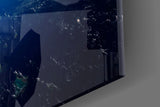 Stellar Earth Horizon Glass Wall Art