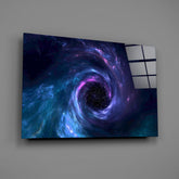 Cosmic Whirlpool Glass Wall Art