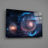 Galactic Nebula Glass Wall Art