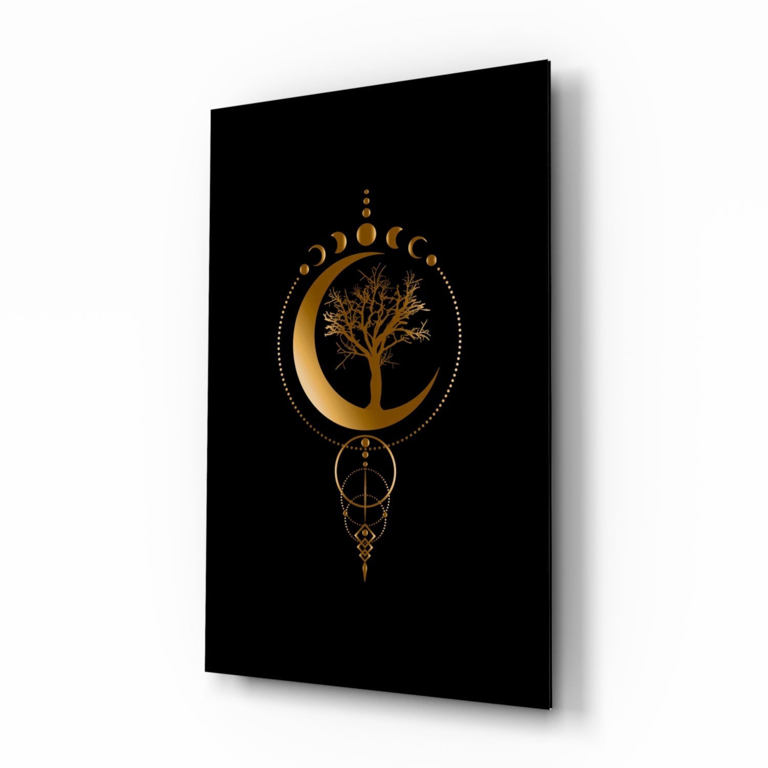 Eternal Moon Tree Glass Wall Art