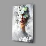 Floral Portrait Glass Wall Art