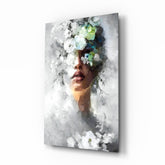 Floral Portrait Glass Wall Art