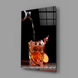Elegant Cocktail Splash Glass Wall Art
