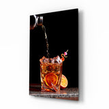 Elegant Cocktail Splash Glass Wall Art
