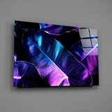Glowing Leaves Glass Wall Art