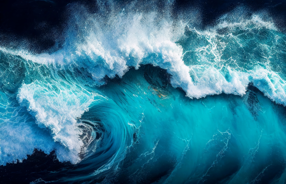 Waves Glass Wall Art