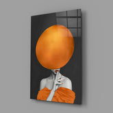 Eclipse Moon Face Glass Wall Art