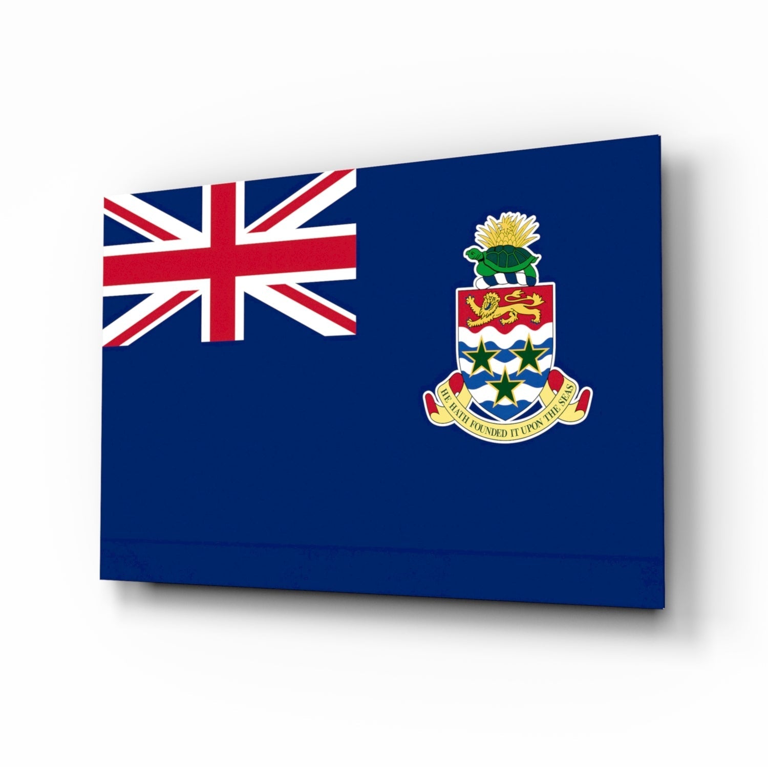 Flag of The Cayman Islands Glass Wall Art.