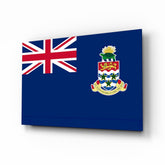 Flag of The Cayman Islands Glass Wall Art.