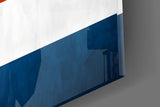 Costa Rican Flag Glass Wall Art