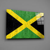 Flag of Jamaica Glass Wall Art.