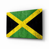 Flag of Jamaica Glass Wall Art.