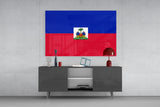 Flag of Haiti Glass Wall Art.