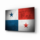 Flag of Panama Glass Wall Art.
