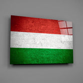 Flag of Hungary Glass Wall Art.