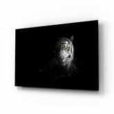 Ethereal Tiger Green Eye Glass Wall Art