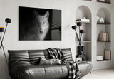 Ethereal Wolf Gaze Glass Wall Art