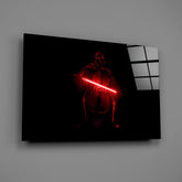 Darth Cello Red Light Glass Wall Art