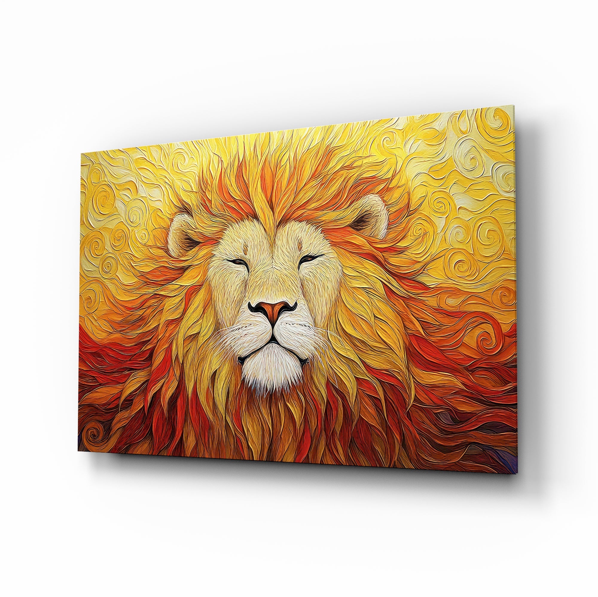 Eternal Lion Glass Wall Art