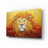 Eternal Lion Glass Wall Art