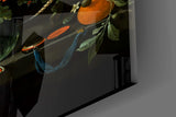 Elegant Dark Floral Bouquet Glass Wall Art