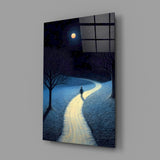 Moonlit Path Glass Wall Art