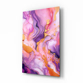 Ethereal Flowing Colors Glass Wall Art