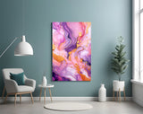 Ethereal Flowing Colors Glass Wall Art