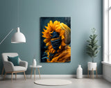 Eternal Sunflower Glass Wall Art