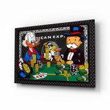 Luxury Poker Night Glass Wall Art