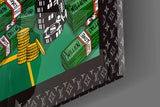 Luxury Poker Night Glass Wall Art