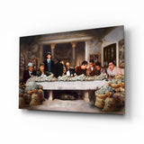 The Last Supper of Money Glass Wall Art