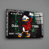 Duckman American Express Card Glass Wall Art