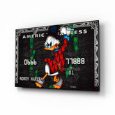Duckman American Express Card Glass Wall Art