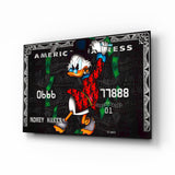 Duckman American Express Card Glass Wall Art