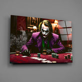 Joker Poker Night Glass Wall Art