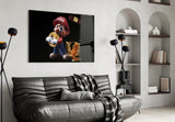 Mario Bitcoin Treasure Glass Wall Art